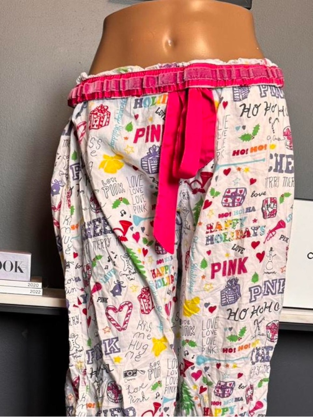 PINK Victoria’s Secret, Y2K holiday colorful, PJ pants - Picture 5 of 6